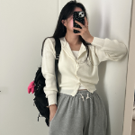 Louben Crop Knit Cardigan