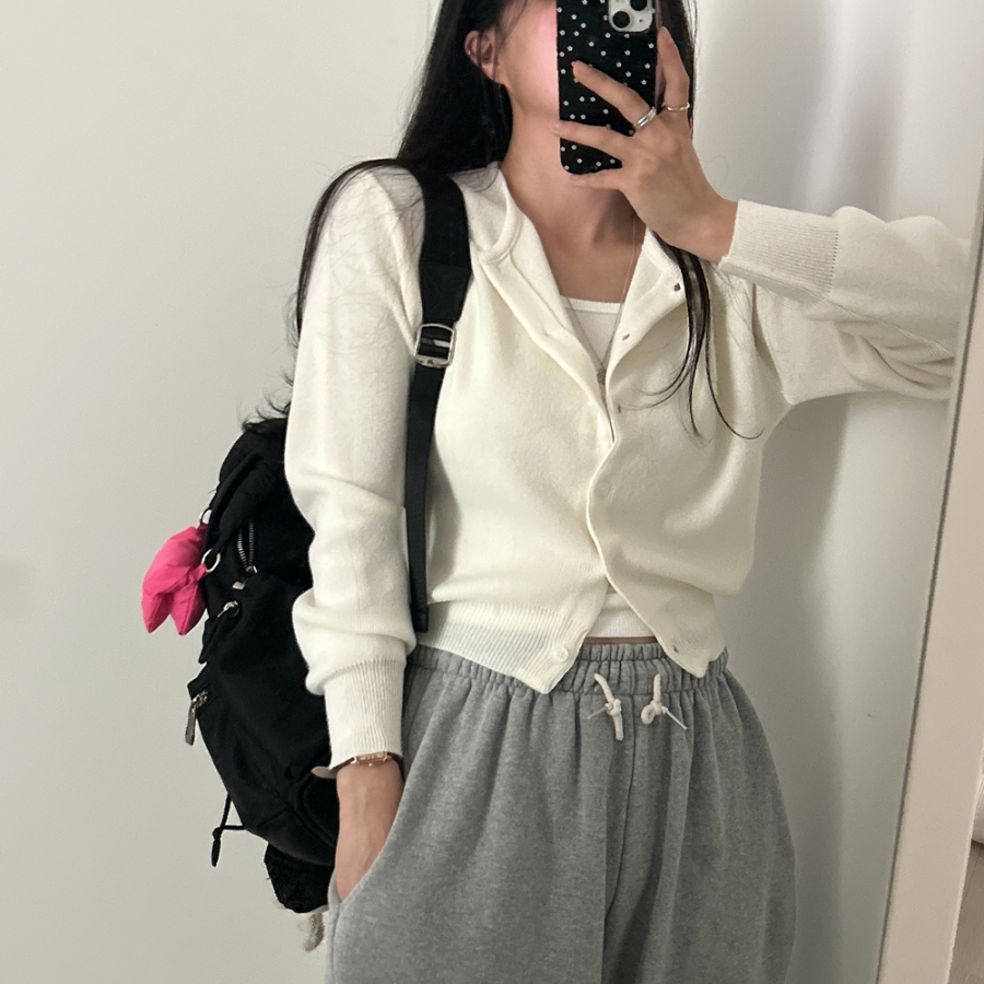 Louben Crop Knit Cardigan