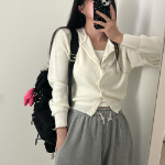 Louben Crop Knit Cardigan