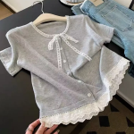 Ella Lace Short Sleeve Knit Cardigan