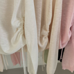 Side String Shirring Cardigan