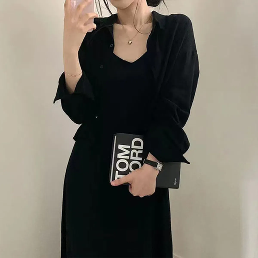 Простой минималистичный комплект-платье