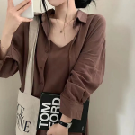 S-Коричневый-Платье двойка