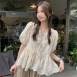 Античный комплект с пышными рукавами и брюками