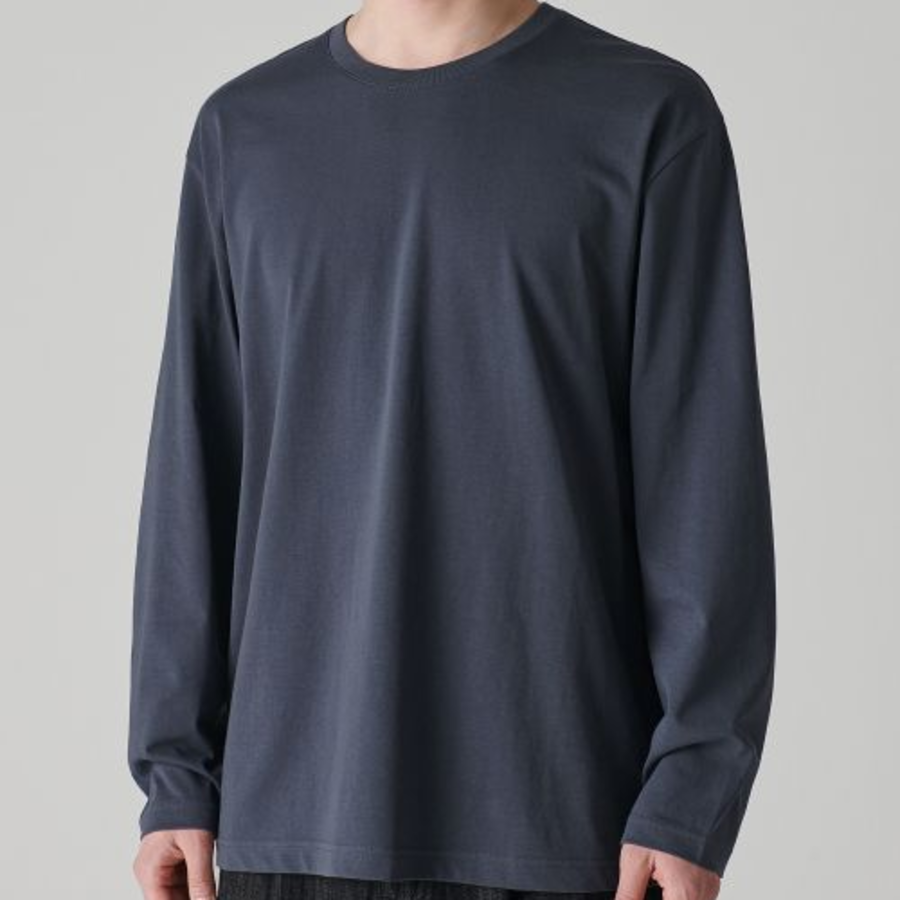 Cooltandard Crew Neck Long Sleeve T-shirt [Iron Gray]