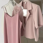 S-Розовый-Платье двойка