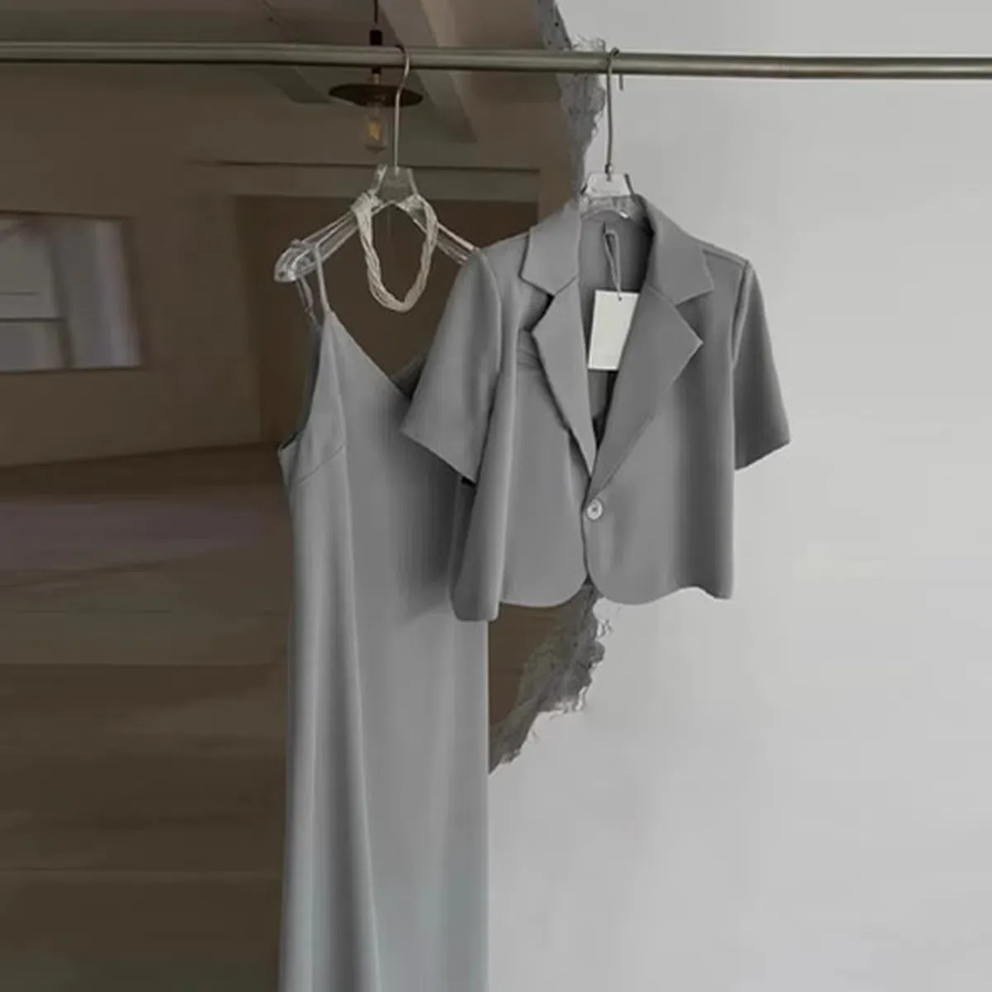 Платье-комбинация с коротким жакетом