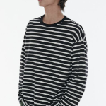 Breton Stripe Relaxed Long Sleeve T-Shirt [Black/White]