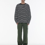 Breton Stripe Relaxed Long Sleeve T-Shirt [Black/White]