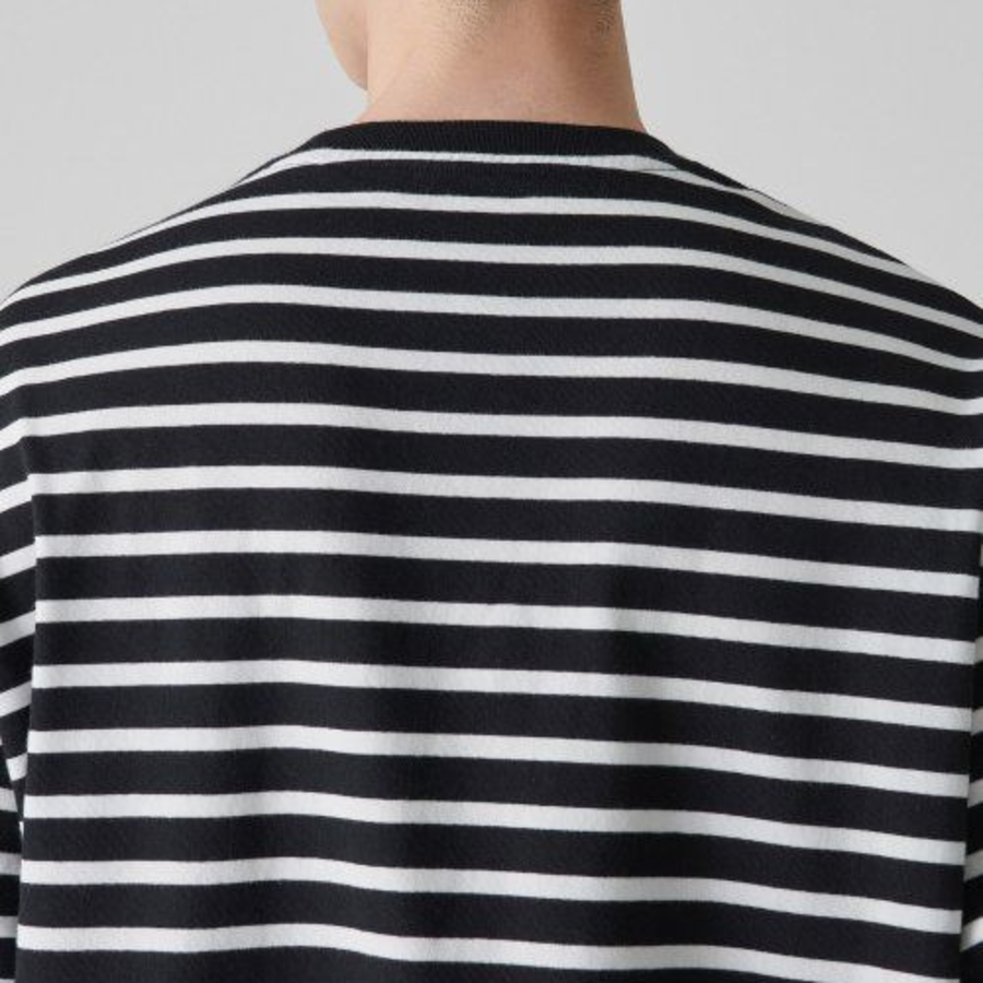 Breton Stripe Relaxed Long Sleeve T-Shirt [Black/White]