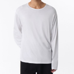Relaxed CR Scoop Neck Long Sleeve T-Shirt [White]