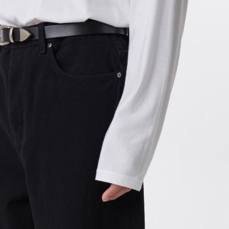 Relaxed CR Scoop Neck Long Sleeve T-Shirt [White]