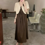 Платье-комбинация с коротким летним жакетом