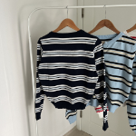 Judy Pendant Stripe Round Knit Cardigan