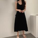 Льняная рубашка с длинным сарафаном без рукавов