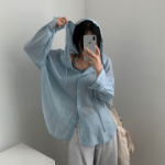 Свободный размер-Голубой-Кардиганы