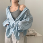 Hoodle Hoodle Summer Hooded Loose Fit Cardigan Shirt