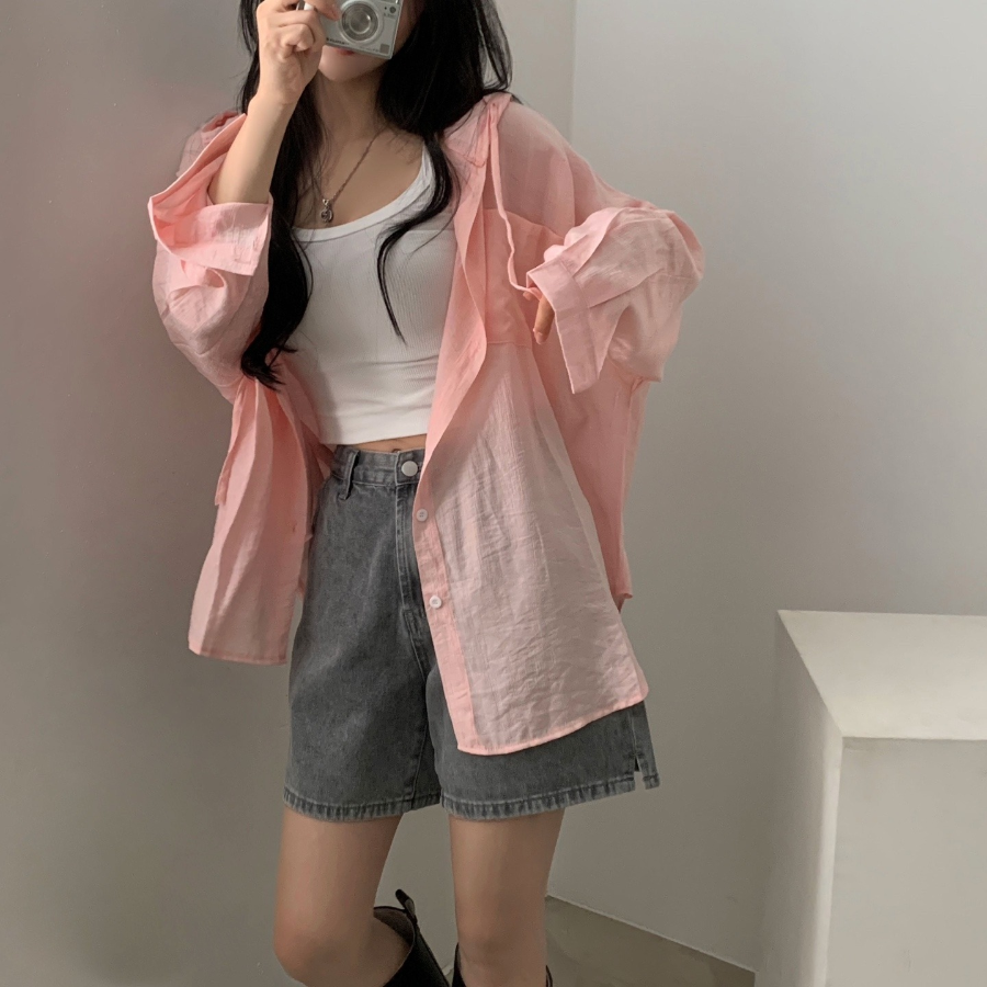 Hoodle Hoodle Summer Hooded Loose Fit Cardigan Shirt