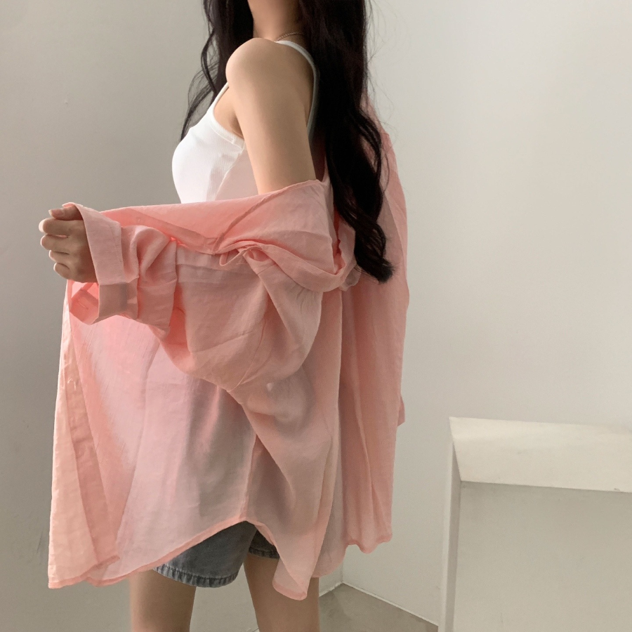 Hoodle Hoodle Summer Hooded Loose Fit Cardigan Shirt