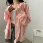 Hoodle Hoodle Summer Hooded Loose Fit Cardigan Shirt