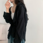 Hoodle Hoodle Summer Hooded Loose Fit Cardigan Shirt