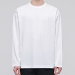 [Cooltandard] Crew Neck Long Sleeve T-Shirt [White]
