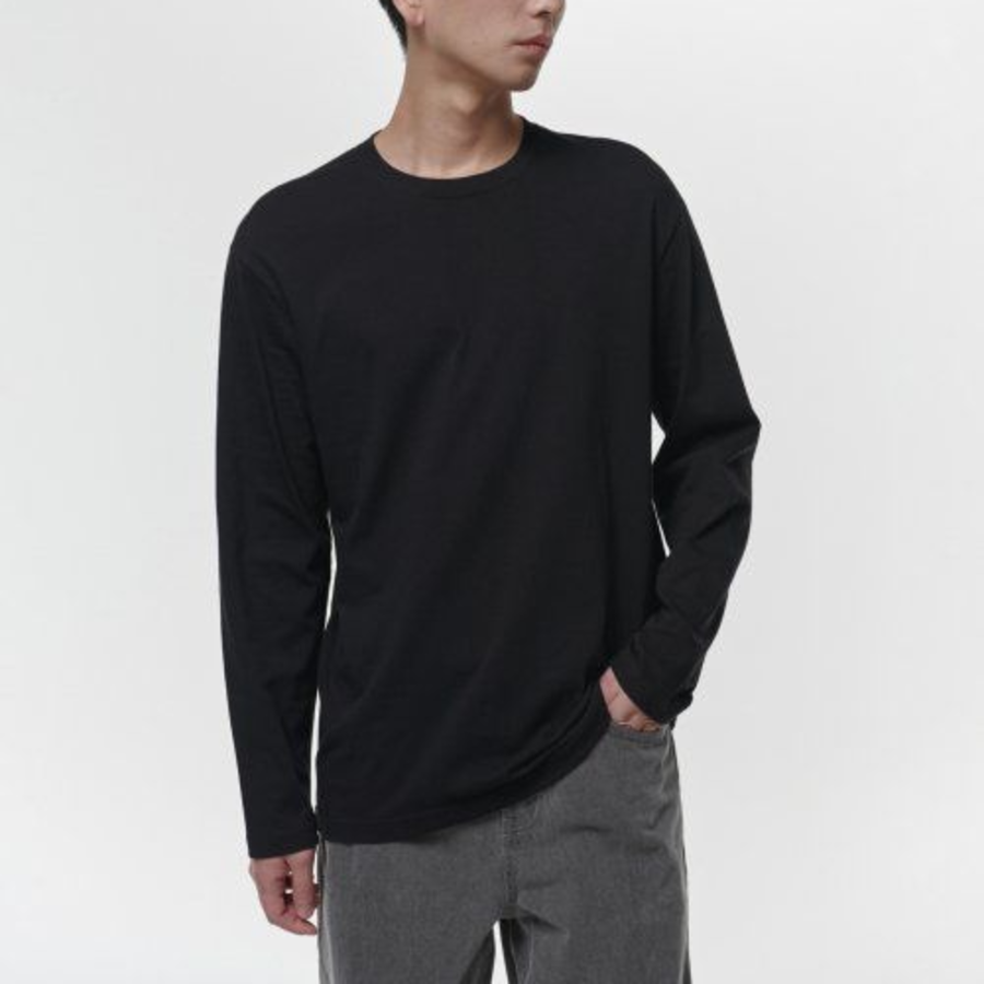 Basic Long Sleeve T-Shirt [Black]