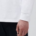 Crew Neck Long Sleeve T-Shirt [White]