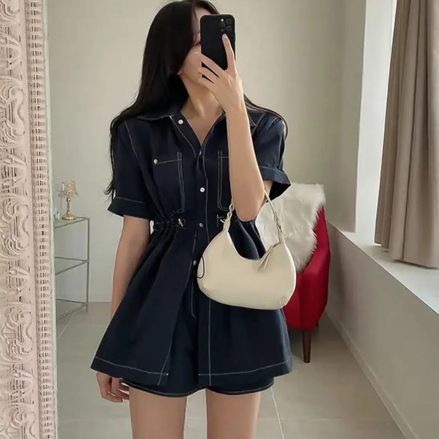 Рубашка с короткими шортами