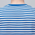 Stripe Relaxed Crew Neck Long Sleeve T-Shirt [Blue]
