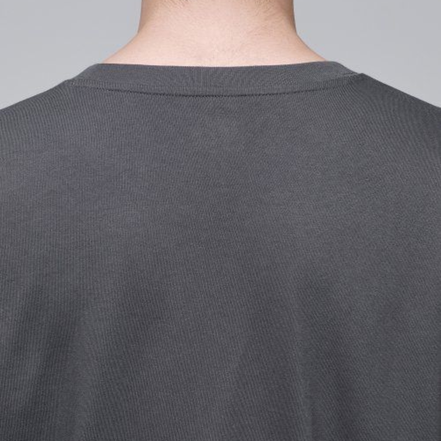 Oversized Crew Neck Layered Sleeve T-Shirt [Gunmetal]