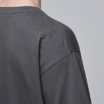 Oversized Crew Neck Layered Sleeve T-Shirt [Gunmetal]