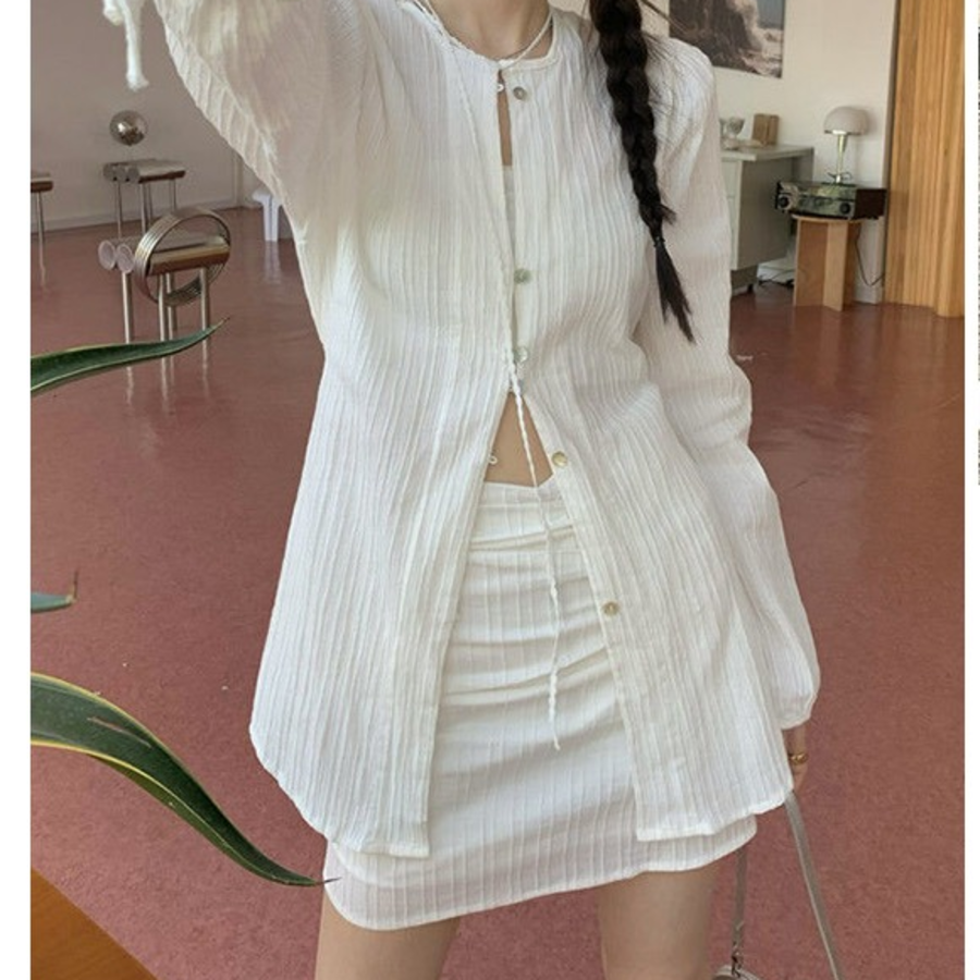 Майка с мини-юбкой и накидкой