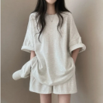 Футболка с короткими шортами из хлопка