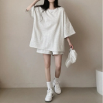 Футболка с короткими шортами из хлопка