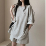 Футболка с короткими шортами из хлопка