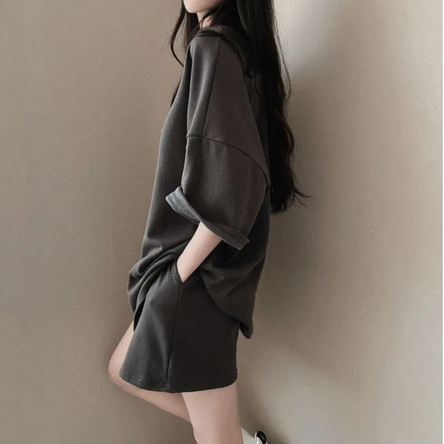 Футболка с короткими шортами из хлопка