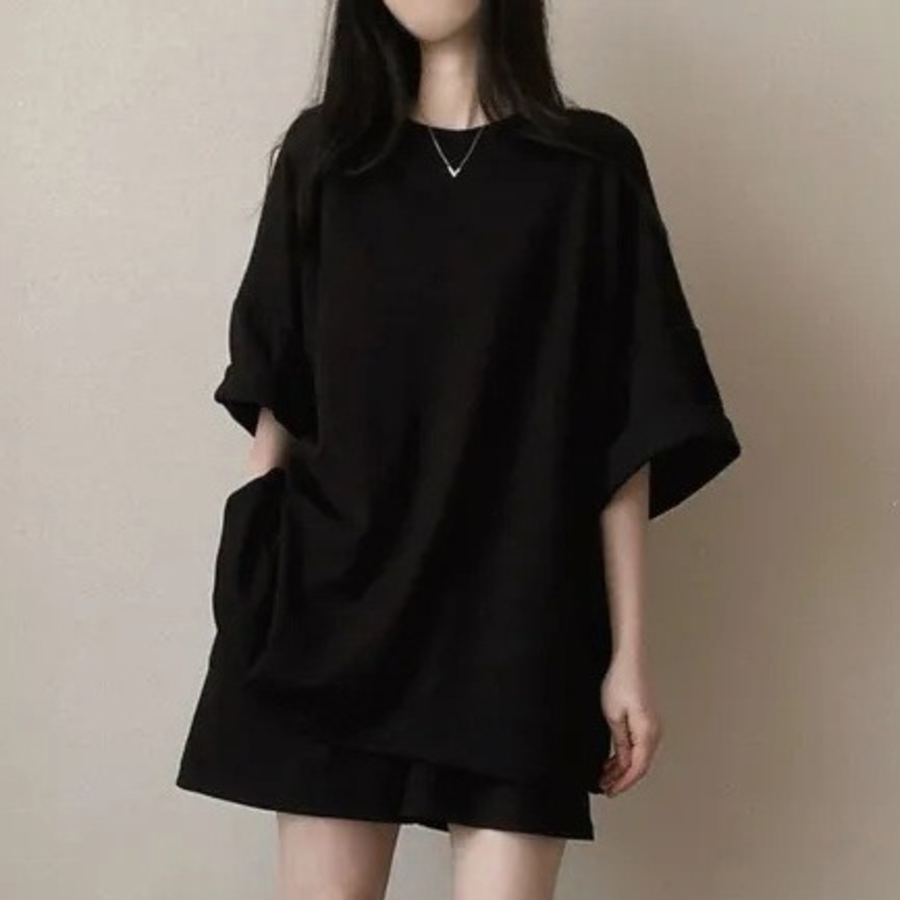 Футболка с короткими шортами из хлопка