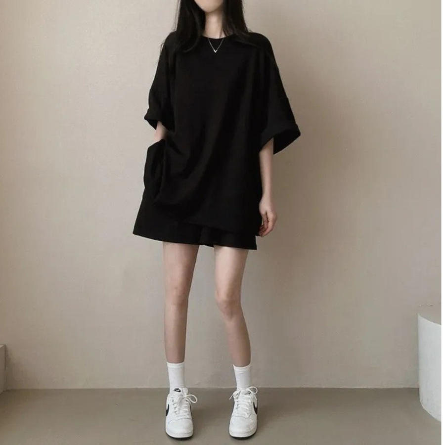 Футболка с короткими шортами из хлопка