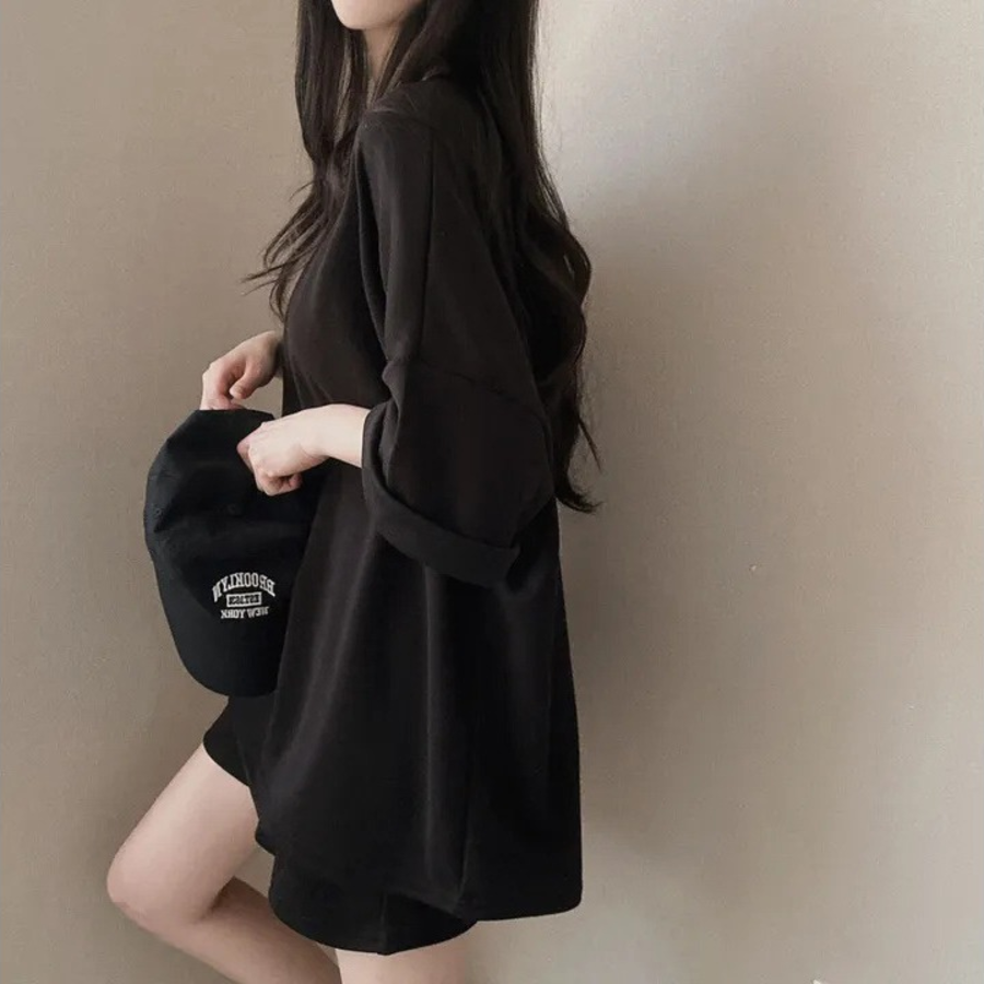 Футболка с короткими шортами из хлопка