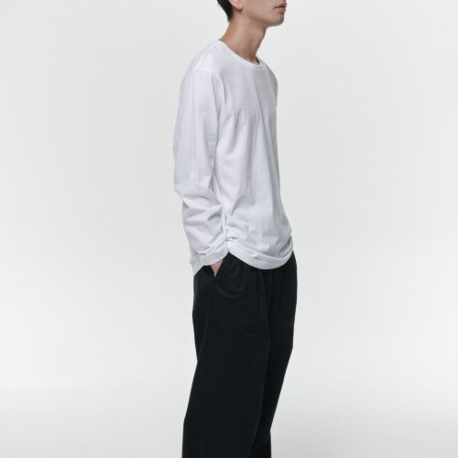 Basic Long Sleeve T-Shirt [White]