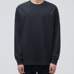 Crew Neck Long Sleeve T-Shirt [Blue Grey]