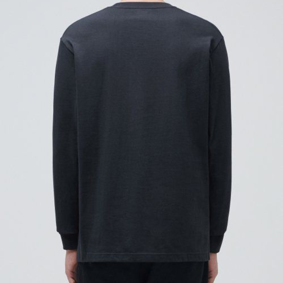 Crew Neck Long Sleeve T-Shirt [Blue Grey]