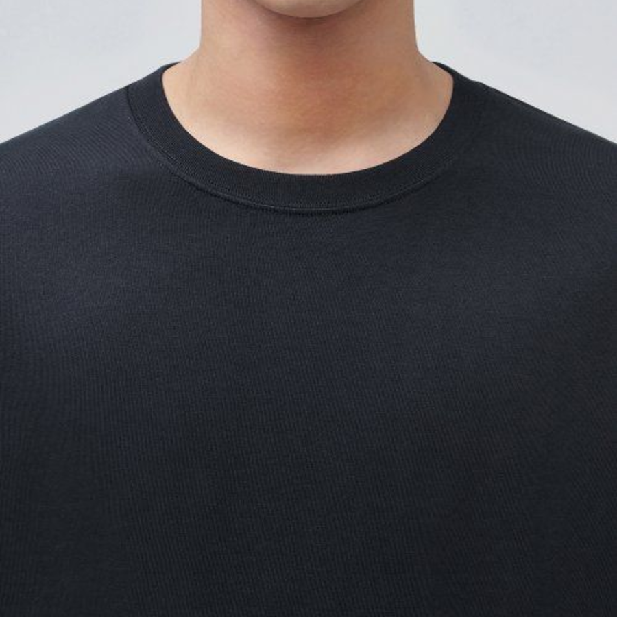 Crew Neck Long Sleeve T-Shirt [Blue Grey]