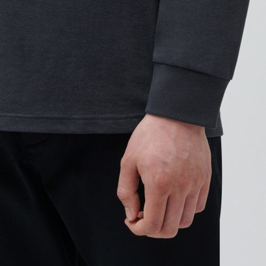 Crew Neck Long Sleeve T-Shirt [Blue Grey]