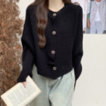 Radine Round Button Knit Cardigan