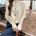 Свободный размер-Белый-Кардиганы