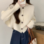 Radine Round Button Knit Cardigan