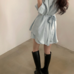 Шифоновая удлиненная блузка с и юбка-шорты