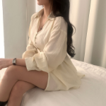 Шифоновая удлиненная блузка с и юбка-шорты